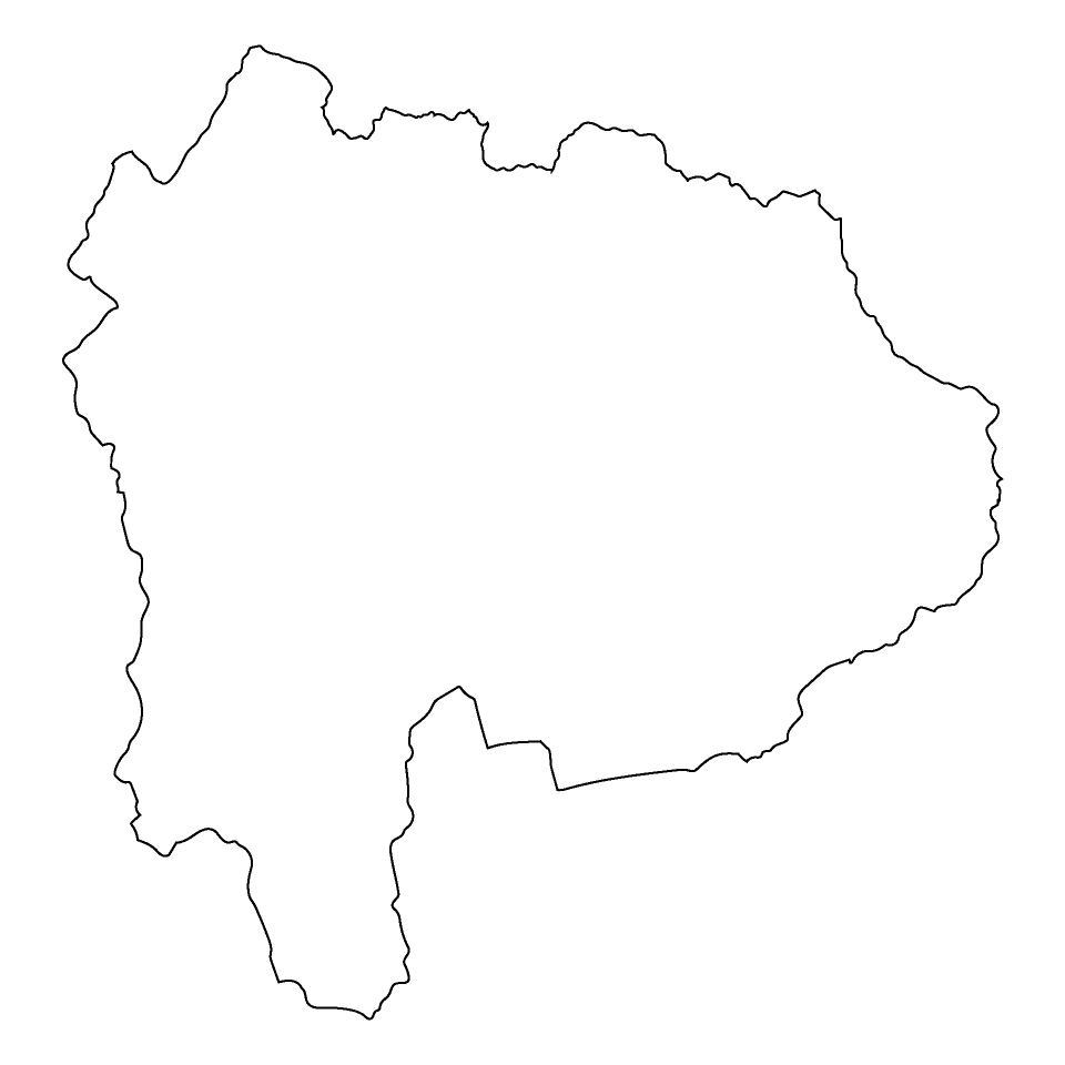 山梨県地図（白）